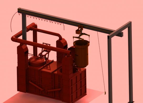 Современные полуавтоматические,                  двух камерные (двух ретортные)                  углевыжигательные печи, — фото 3